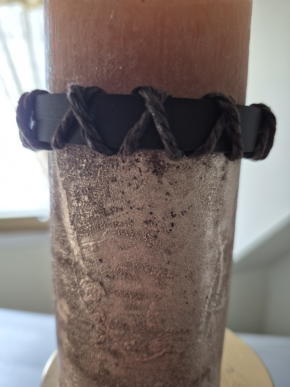 Women's Brown Braided Leather Wrap Bracelet